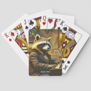 Jeu De Cartes Raton laveur de piano mignon Fantasy jouant