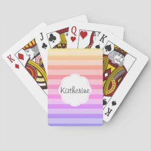 Jeu De Cartes Rayures arc-en-ciel Sherbet