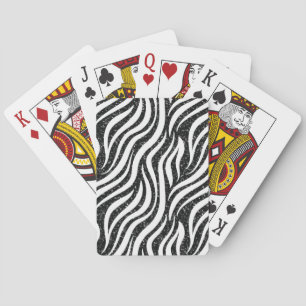 Jeu De Cartes Rayures de zèbre Imprimé d'animaux sauvages paille