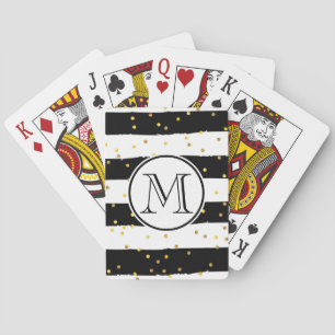 Jeu De Cartes Rayures noires et blanches