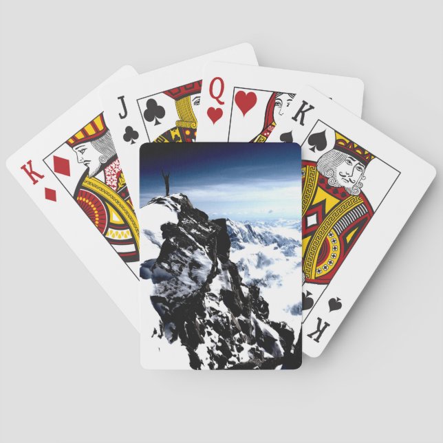 Jeu De Cartes Réalisation de l'alpiniste hiver de neige (dos)
