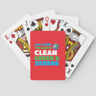 Jeu De Cartes Réchauffement climatique de terre verte propre