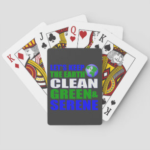 Jeu De Cartes Réchauffement climatique de terre verte propre