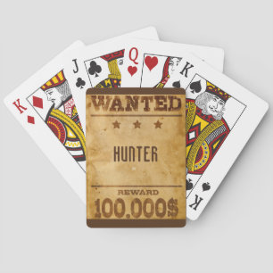 Jeu De Cartes Recherché rustique 100000$ Personnalisé
