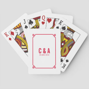Jeu De Cartes Red Deco Chic Mariage Jouer des cartes