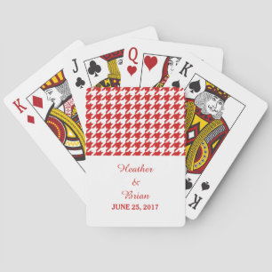 Jeu De Cartes Red Houndstooth Mariage Jouer aux cartes