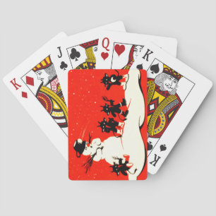 Jeu De Cartes Red Krampus Snowball Combattre Snowman Switch
