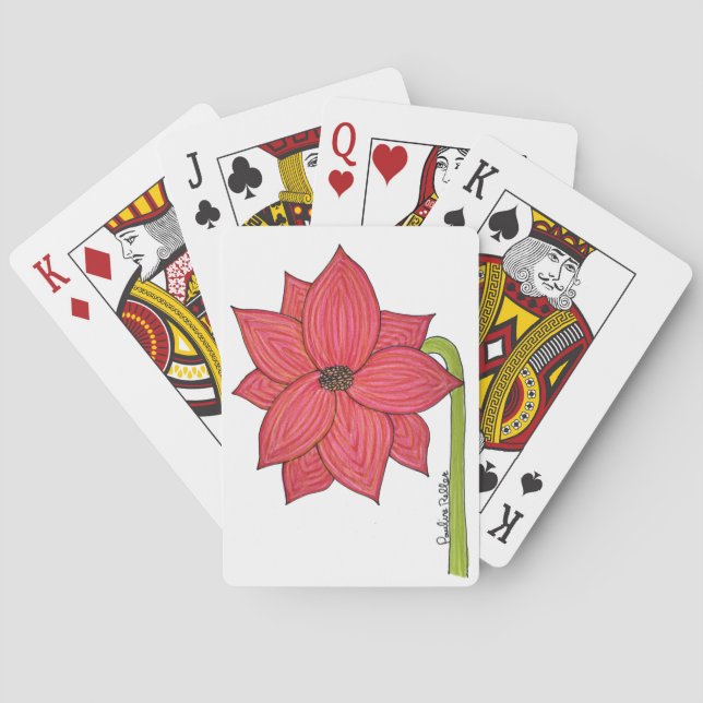 Jeu De Cartes Red Star Flower (dos)