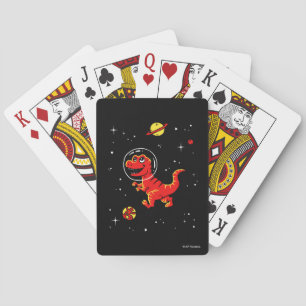 Jeu De Cartes Red Tyrannosaurus Rex Dinos Dans L'Espace
