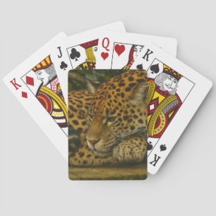 Jeu De Cartes Reflet Jaguar - Serene Wildlife Art Print