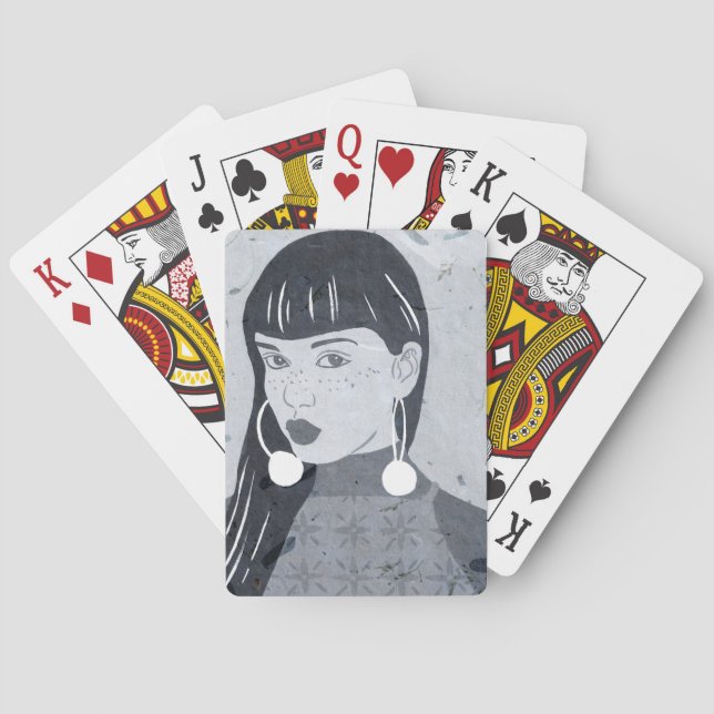 Jeu De Cartes Regard de portrait de nuit (dos)