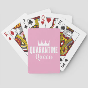 Jeu De Cartes Reine de quarantaine - avec couronne - rose