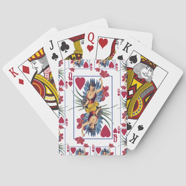 Jeu De Cartes Reine des coeurs et des fleurs (dos)