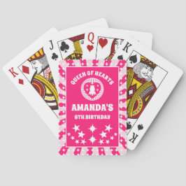 Jeu De Cartes Reine Des Coeurs Rose Rétro Anniversaire