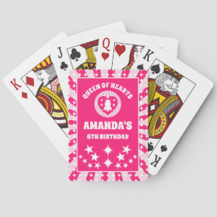 Jeu De Cartes Reine Des Coeurs Rose Rétro Anniversaire