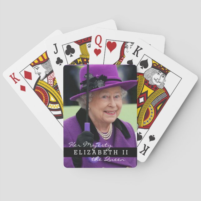 Jeu De Cartes Reine Elizabeth d'Angleterre (dos)