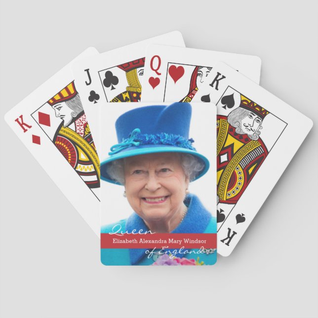 Jeu De Cartes Reine Elizabeth d'Angleterre (dos)