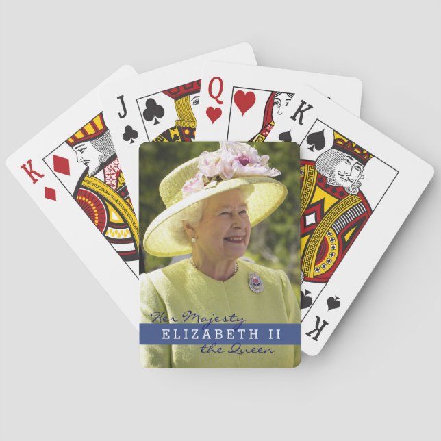 Jeu De Cartes Reine Elizabeth d'Angleterre (dos)