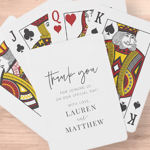 Jeu De Cartes Remerciement de mariage chic minimaliste simple mo