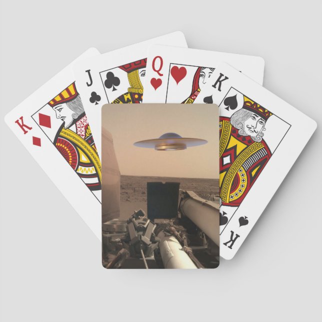 Jeu De Cartes Rencontre avec la soucoupe UFO Alien Mars InSight (dos)
