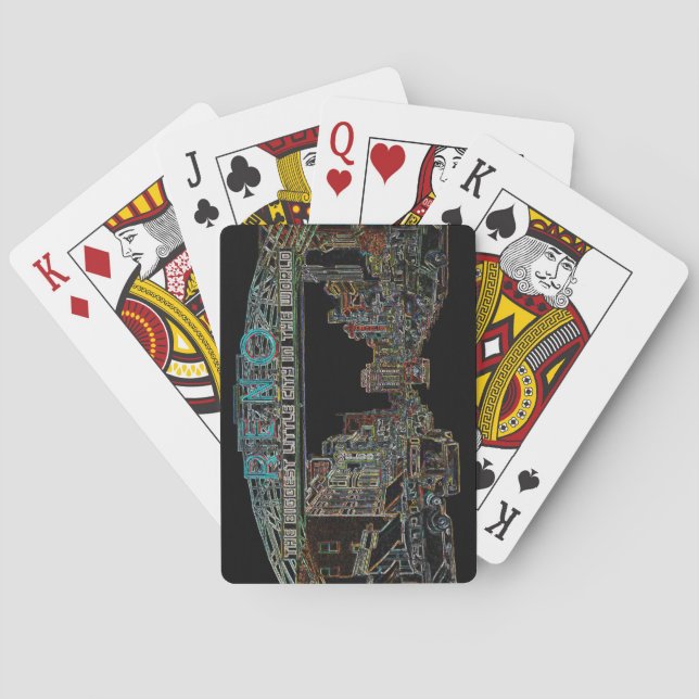 Jeu De Cartes RENO NEVADA VINTAGE NON Art COLORÉ (dos)