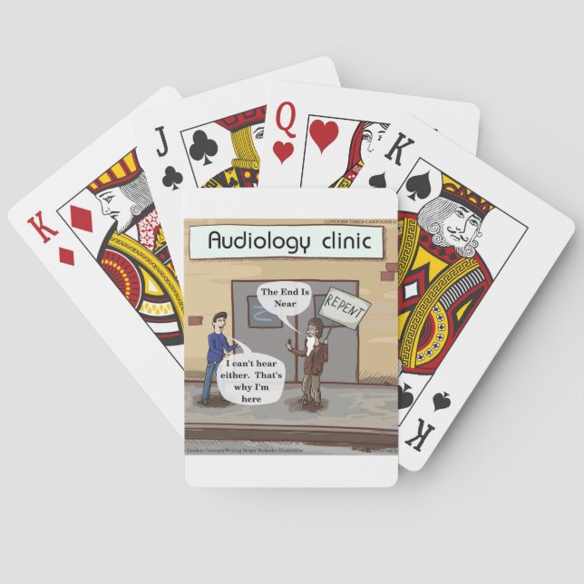 Jeu De Cartes Repent for the Audiologist Office Funny (dos)