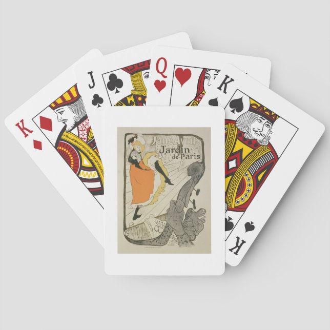 Jeu De Cartes Reproduction d'une affiche publicitaire "Jane Avri (dos)