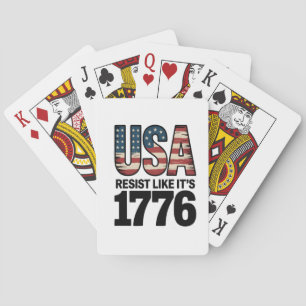 Jeu De Cartes Résistez comme c'est 1776 Soldats patriotiques USA