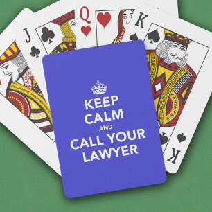 Jeu De Cartes Restez calme et appelez votre avocat