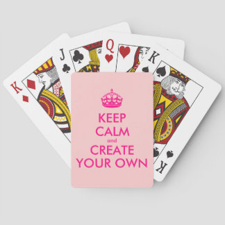 Jeu De Cartes Restez calme et créez votre propre - Rose