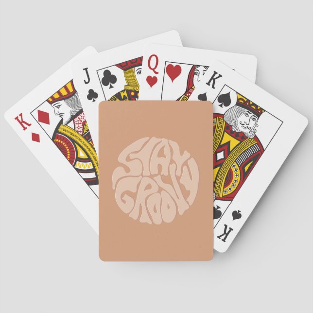 Jeu De Cartes Restez Super Retro Beige (dos)
