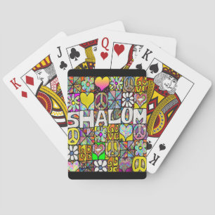 Jeu De Cartes Retro 60s Psychedelic Shalom LOVE