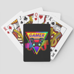 Jeu De Cartes Rétro Arc-en-ciel Coloré Joueur de Jeux Informatiq