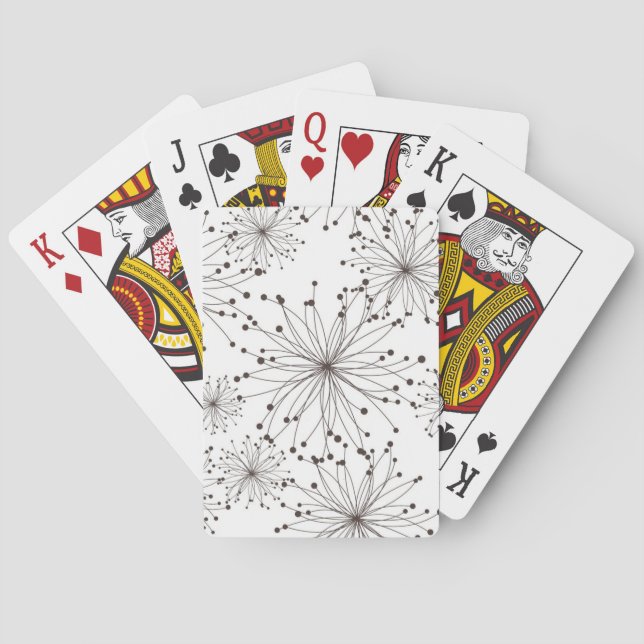 Jeu De Cartes Rétro arrière - plan floral (dos)