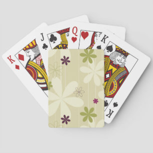 Jeu De Cartes Rétro arrière - plan floral