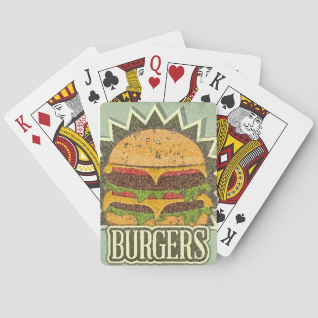Jeu De Cartes Rétro couverture pour le menu d'aliments de (dos)