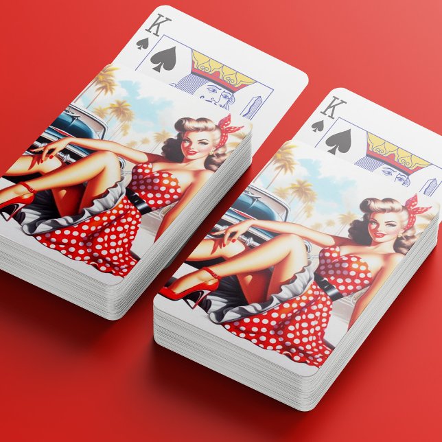 Jeu De Cartes Retro Girl Classic Pin Up (Créateur téléchargé)