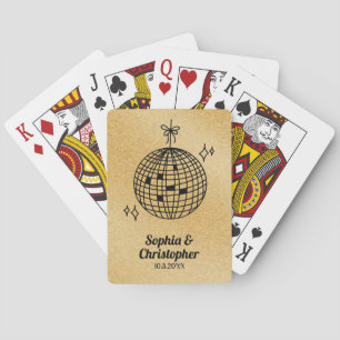 Jeu De Cartes Retro Gold Parties scintillant Disco Ball Mariage 