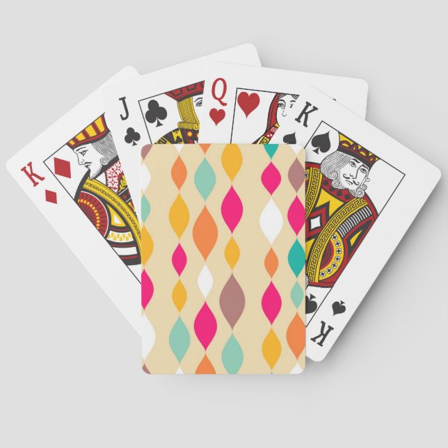 Jeu De Cartes Rétro motif d'abrégé sur style (dos)