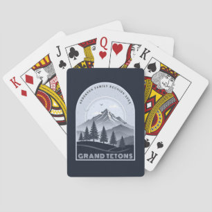Jeu De Cartes Retro Mountain Séjour en Famille Bleu ID1136