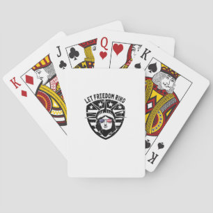 Jeu De Cartes Retro Patriotic Let Freedom Ring Juillet 4