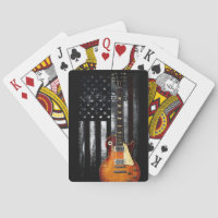 Retro Rock N Roll American Flag Guitare