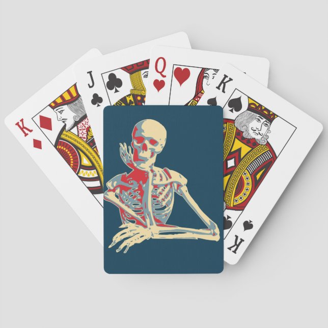Jeu De Cartes Rétro squelette (dos)