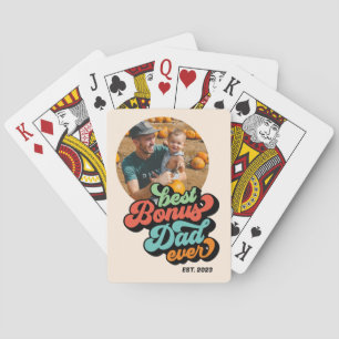 Jeu De Cartes Retro Super Meilleur Bonus Papa Jamais Photo Fête 