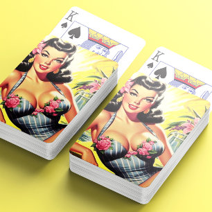 Jeu De Cartes Retro Tropical Summer Pin up
