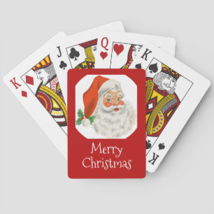 Jeu De Cartes Rétro Vintage Jolly Santa Claus de Christmas
