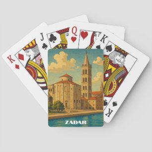 Jeu De Cartes Retro Vintage Zadar Croatie Voyage