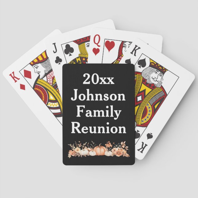 Jeu De Cartes Réunion familiale Automne Automne Thanksgiving Inv (dos)