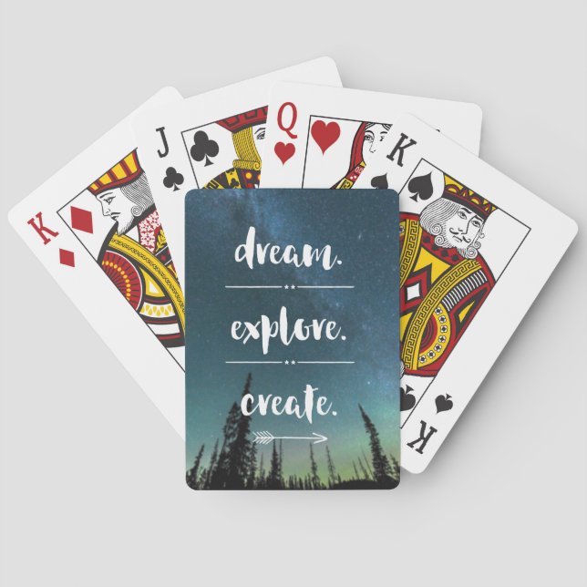 Jeu De Cartes Rêve. L'explorez. Créez. Cartes de jeu (dos)