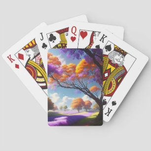 Jeu De Cartes Rêves De Lavande Sous Jacaranda Skies,